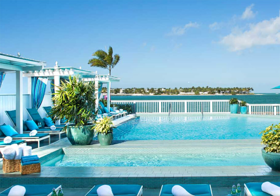 Ocean Key Resort harborfront pool at the foot of Duval Street, Key West