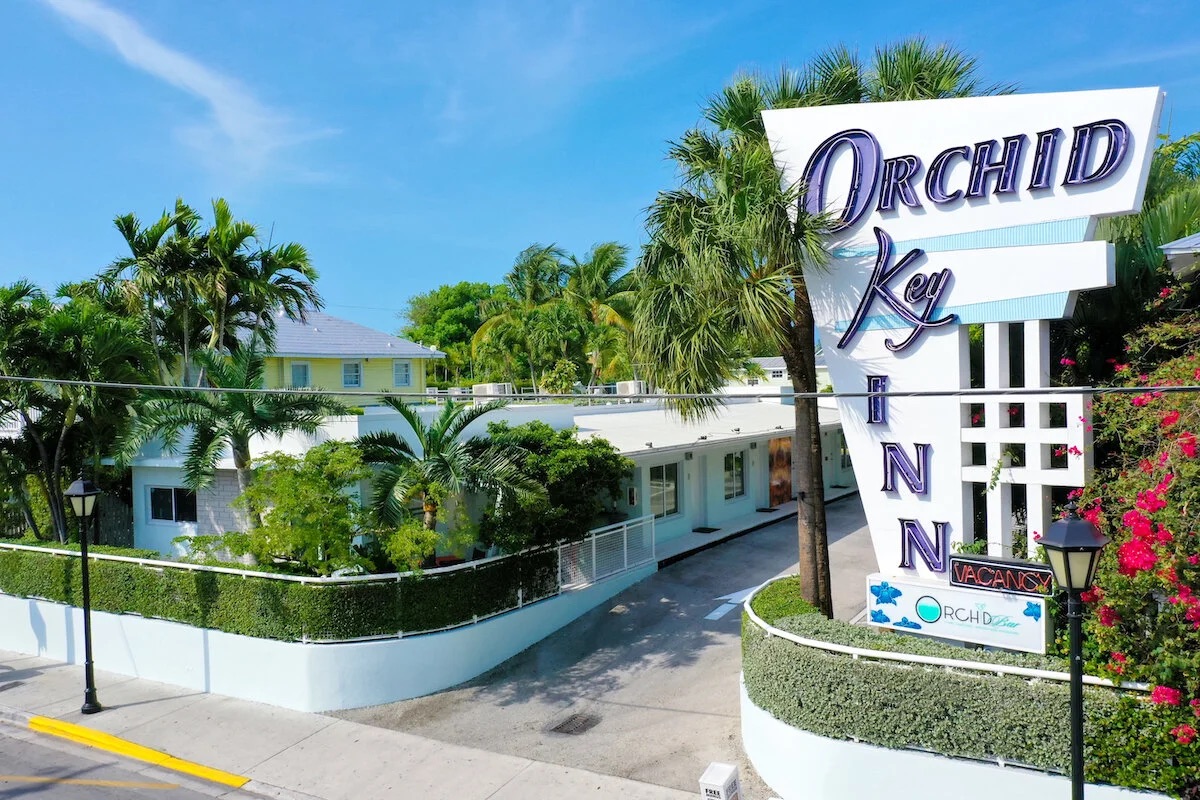 Orchid Key Inn pool and courtyard bar on Duval Street, Key West