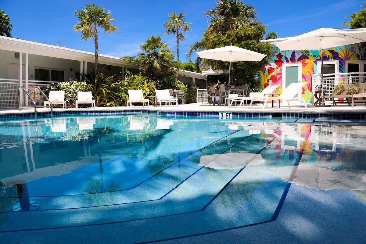 beautiful pool at an adult only resort in key west