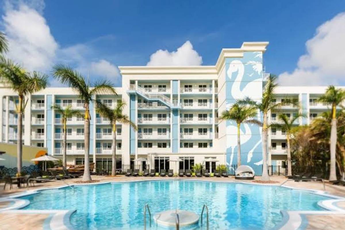 Blue Flamingo Resort Key West pool and Rum Row tiki bar