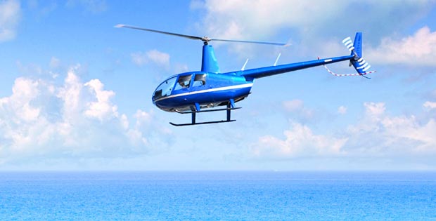 Key West Helicopter Tours above the ocean