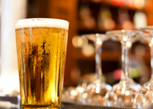 beer in pint glass