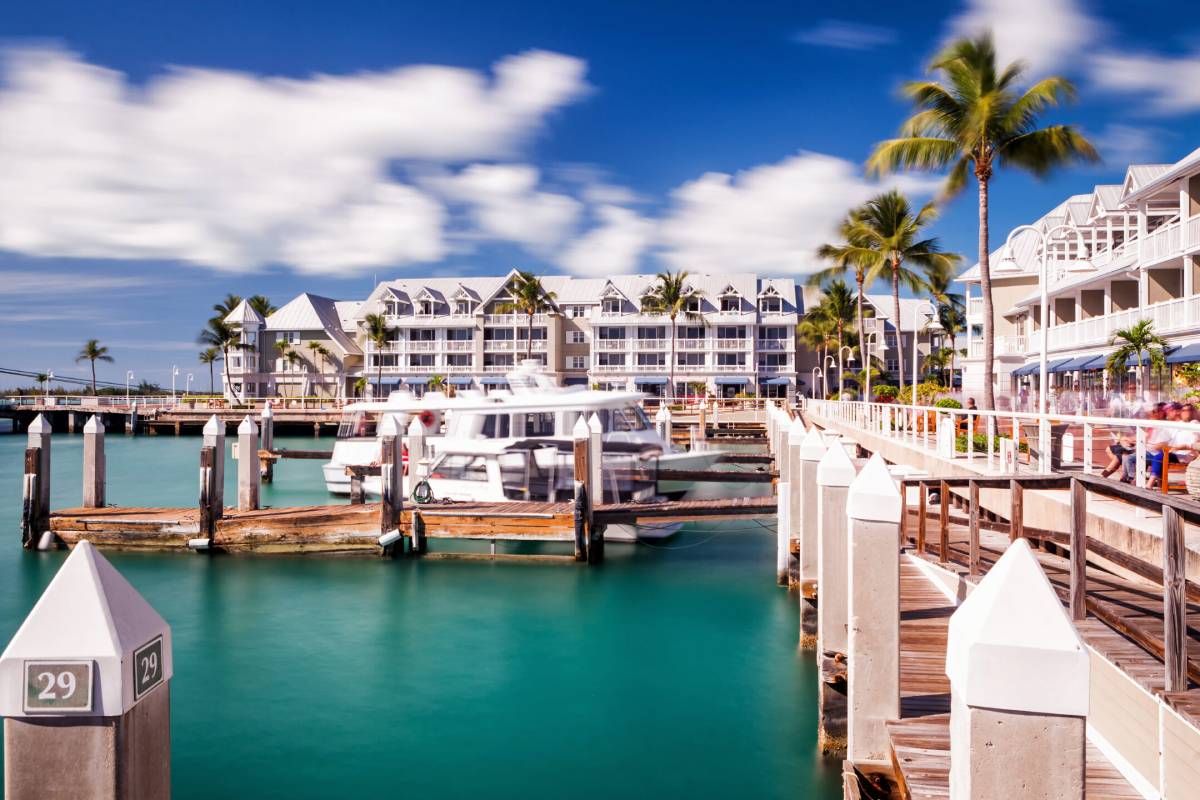 Opal Key Resort and Marina Key West waterfront pool with Gulf of Mexico sunset views